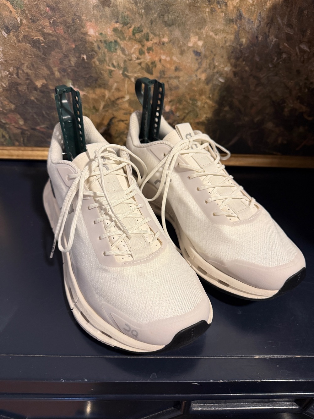 On Cloud Nova Running Women’s Athletic Shoes in White and Black - Picture 3 of 7